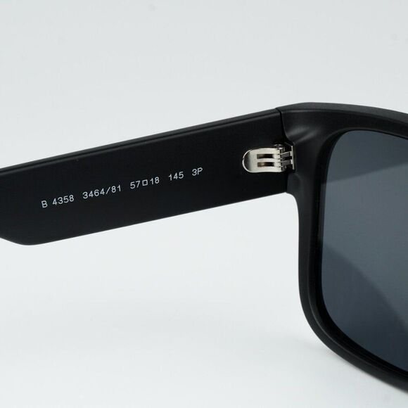 NEW Burberry BE4358 KNIGHT 346481 Matte Black Dark Grey Polarized Men Sunglasses - Picture 9 of 10